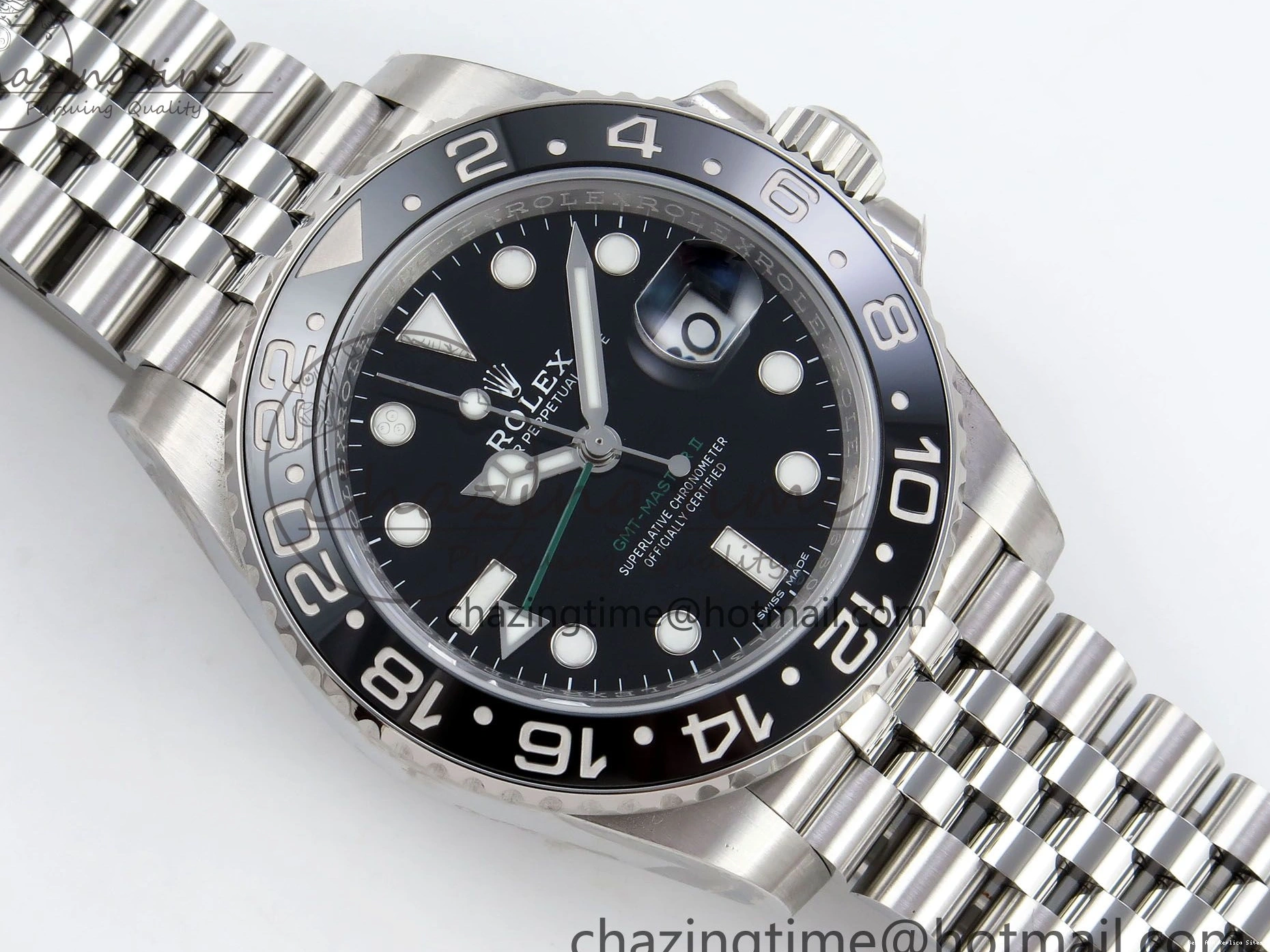 AAA Replica Watches HGF 1:1 SS VR3186 LN Edition II Master on Jubilee GMT CHS Premium Best Bracelet 116710 1460 904L 0102